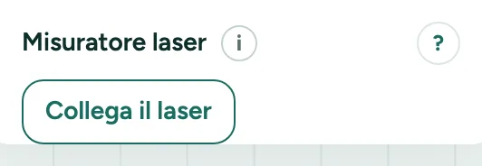 Altro per i professionisti con il misuratore laser e il pulsante Collega il laser.