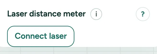 More for professionals with the laser distance meter and the button Connect laser.