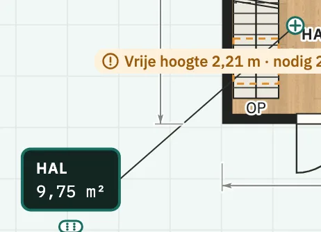 Label met aanwijslijn