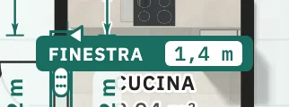 Etichetta di porta o finestra
