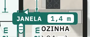 Etiqueta da porta ou janela