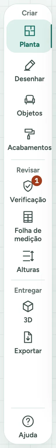 Barra ao lado do painel